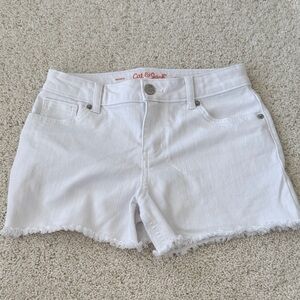 Cat & Jack Girls White Jean Shorts